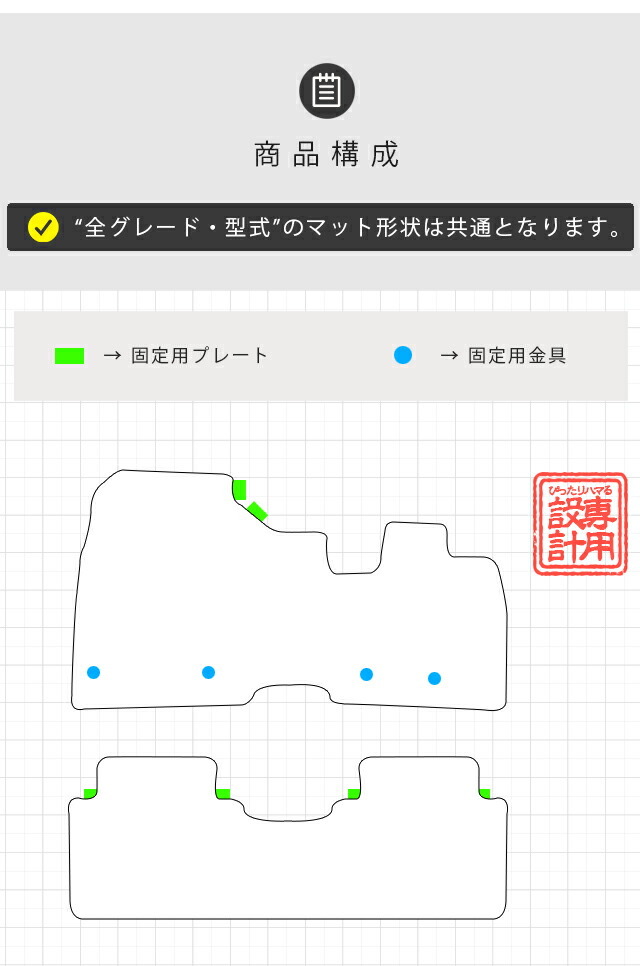 日産アリアフロアマットNAシリーズ車用アクセサリーカーマット内