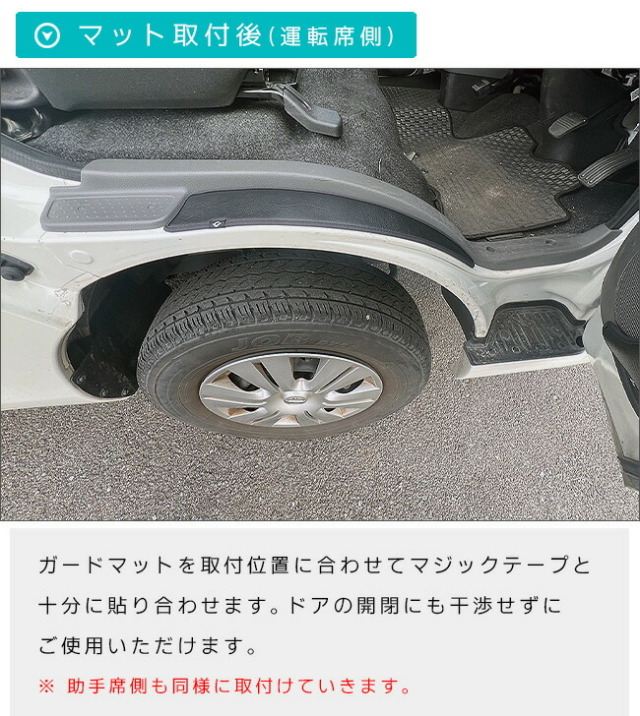 日産キャラバンバンE26ガードマットキックガードインナーフェンダ