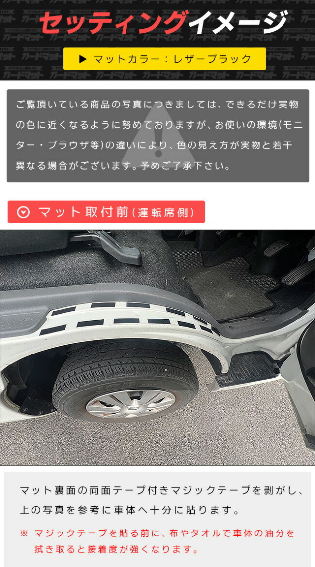 日産キャラバンバンE26ガードマットキックガードインナーフェンダ
