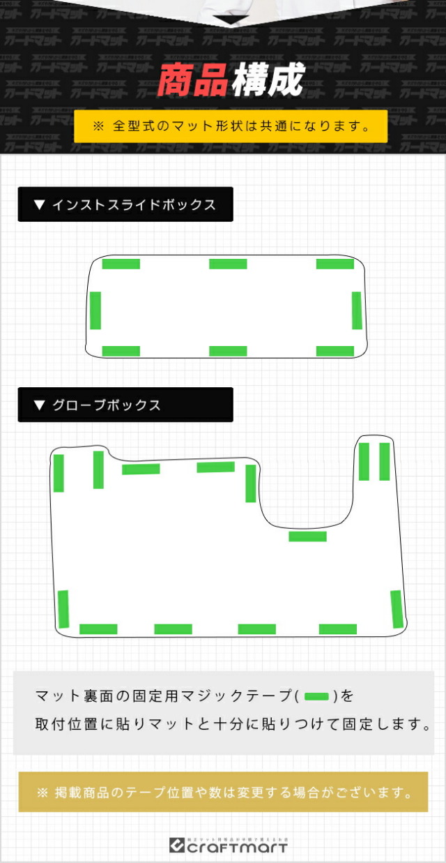 日産デイズB40系ガードマットキックガードインストスライドボック