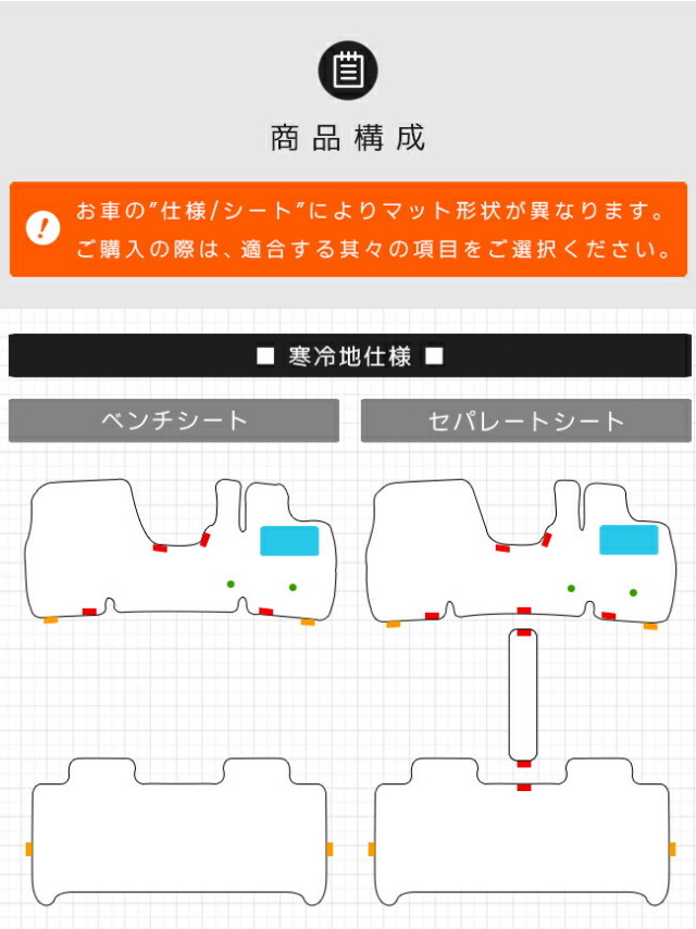 日産ルークスB40系フロアマットDXシリーズ専用車用アクセサリー内