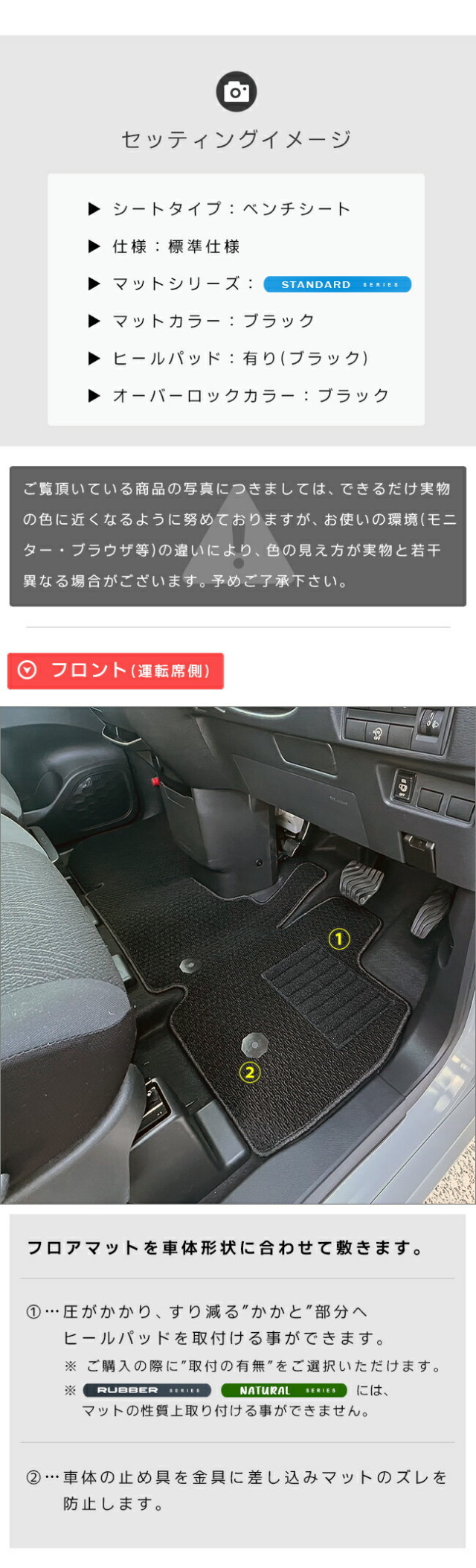日産ルークスB40系フロアマットDXシリーズ専用車用アクセサリー内