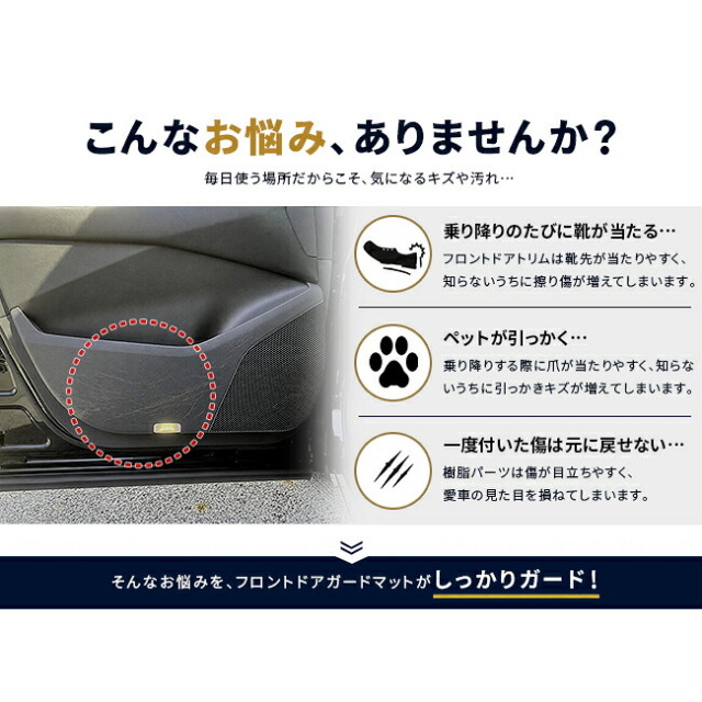 日産エルグランドE53フロントドアガードマット車種専用2枚組ドアトリム保護マットキズ