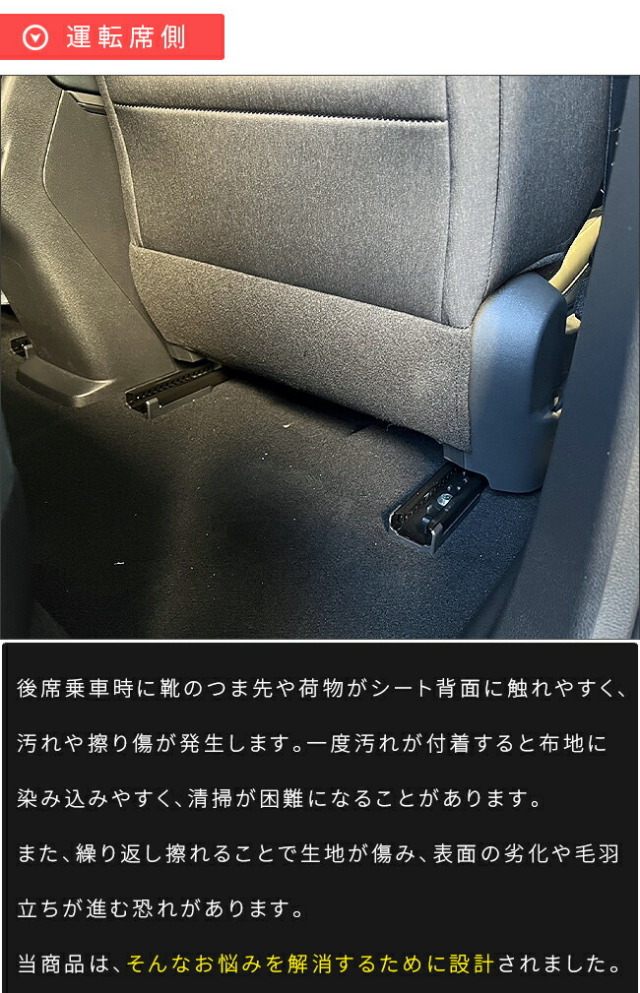 日産リーフガードマットキックガードフロントシートバック用2枚組