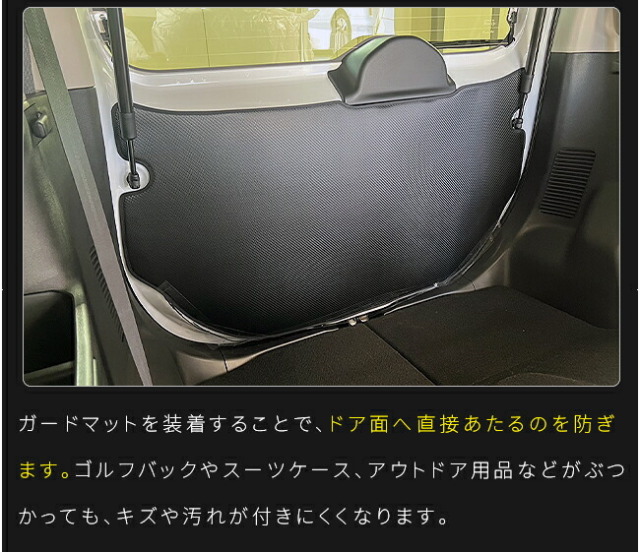 日産ルークスガードマットキックガードバックドアトリム用1枚BB系