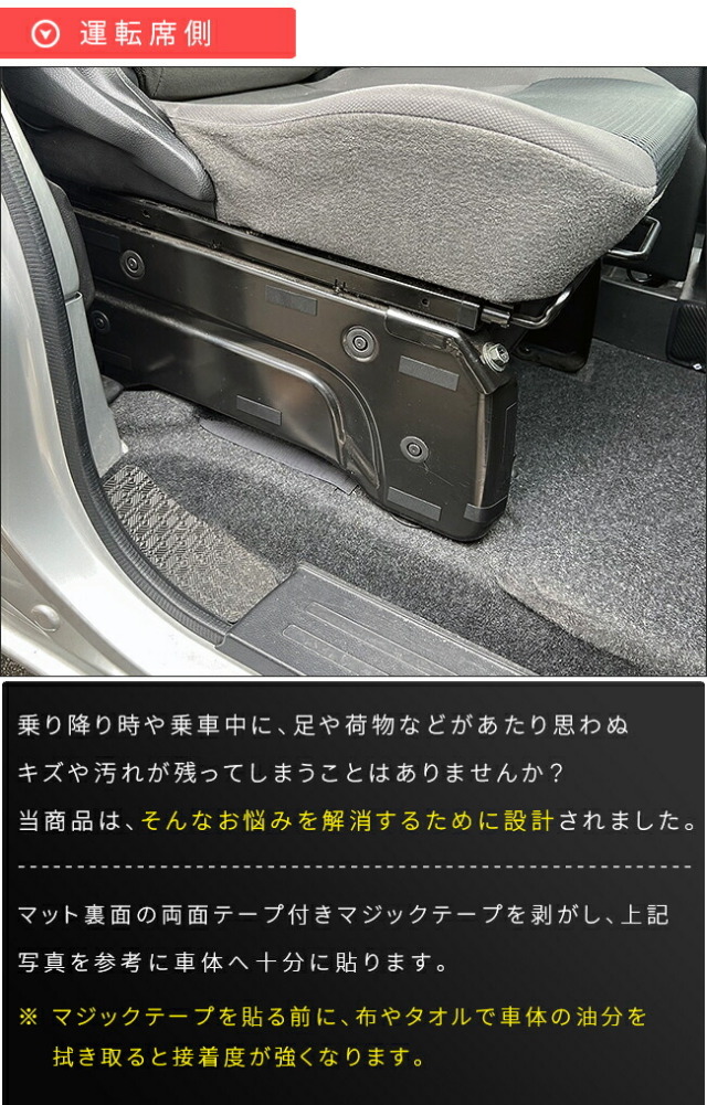 日産NV200バネットバンガードマットフロントシートサイド用2枚組VM20