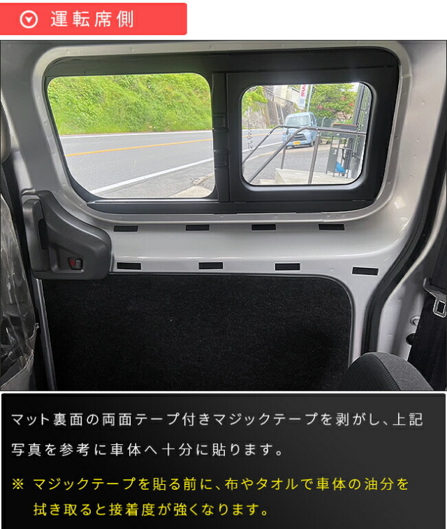 日産NV200バネットバンガードマットリアスライドドアトリム上部用2枚