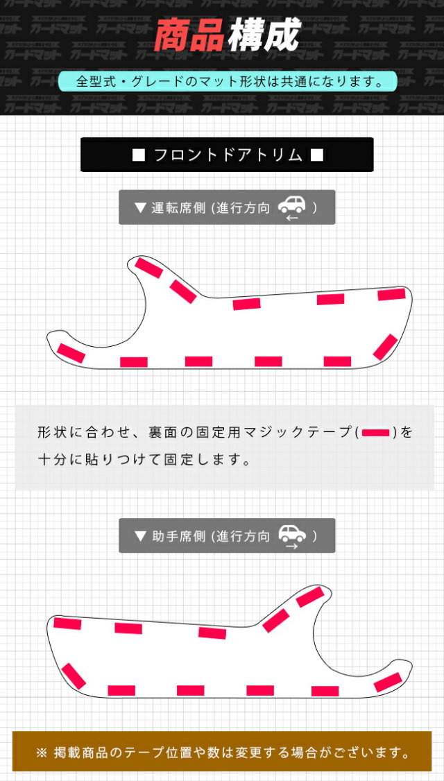 三菱デリカミニキックガードガードマットフロントドアトリムリア