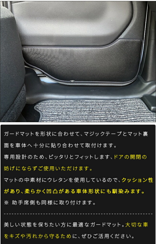 日産ルークスガードマットキックガードリアドアトリム用2枚組BB系