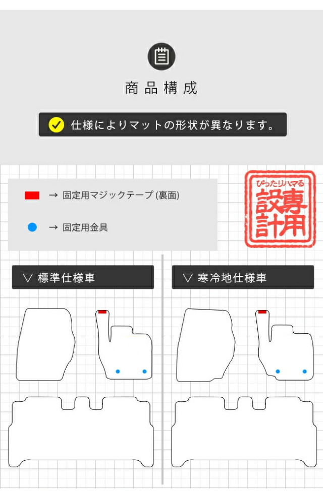 サクラフロアマットNAシリーズ日産専用車用アクセサリーカーマッ