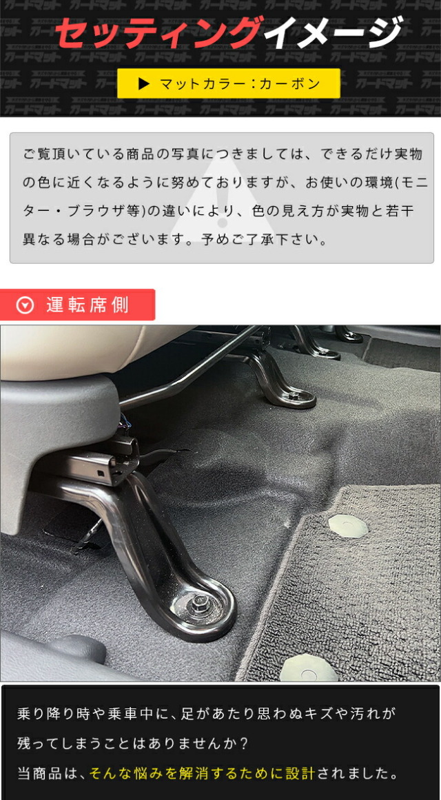 日産サクラガードマットキックガードフロントシート脚部用4枚組B
