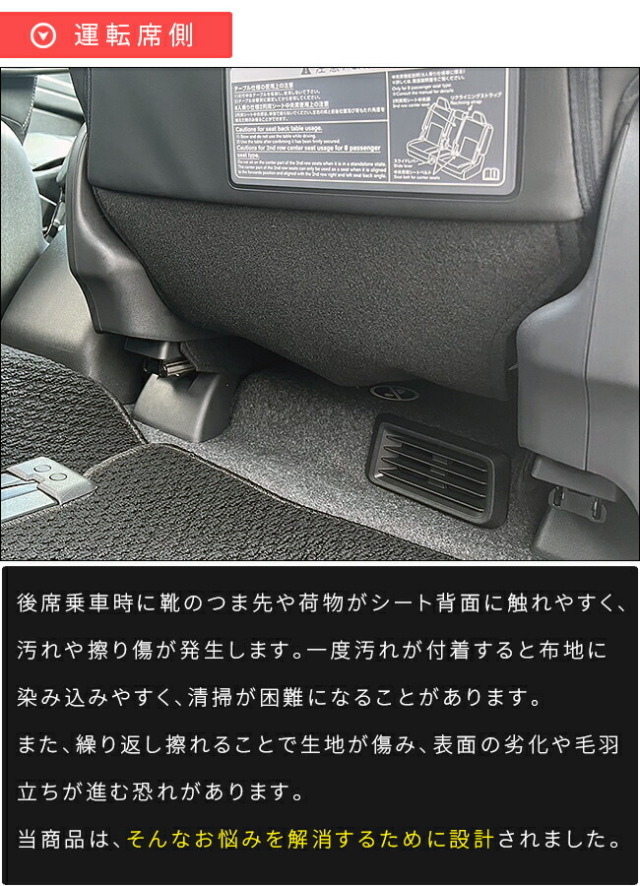 日産セレナC28ガードマットフロントシートバックキックガード2枚