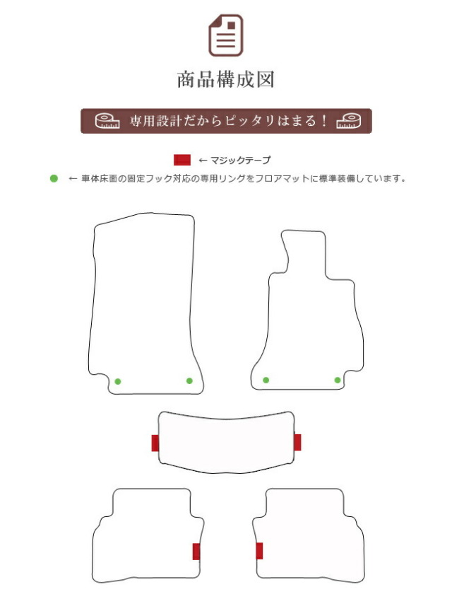 メルセデス・ベンツCクラスフロアマットW205セダンDXマットカーマ