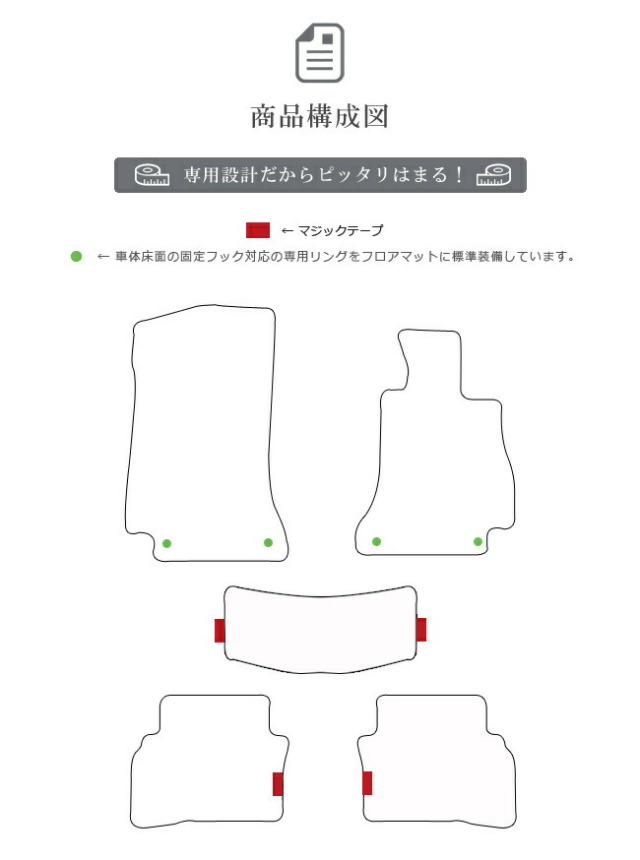 メルセデス・ベンツCクラスフロアマットW205セダンLXマットカーマ