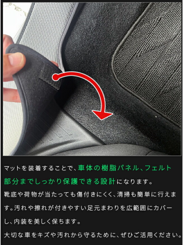スバルインプレッサガードマット後席用ステップ2枚組GU系専用アク