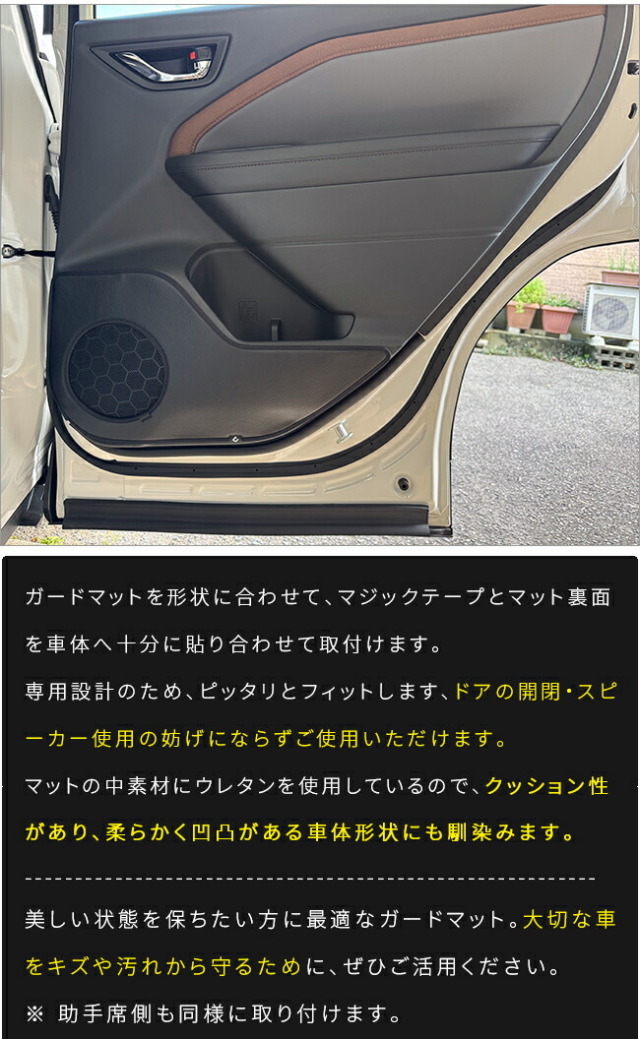 スバルフォレスターガードマットキックガードリアドアトリム用2枚