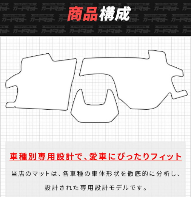 スバルインプレッサダッシュボードマット3枚組GU系専用ガードマッ
