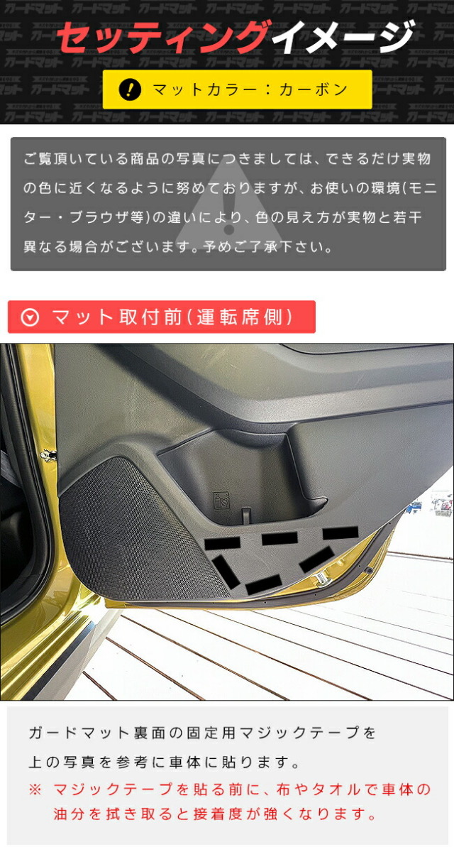 スバルレヴォーグVN系ガードマットキックガードリアドアトリム用