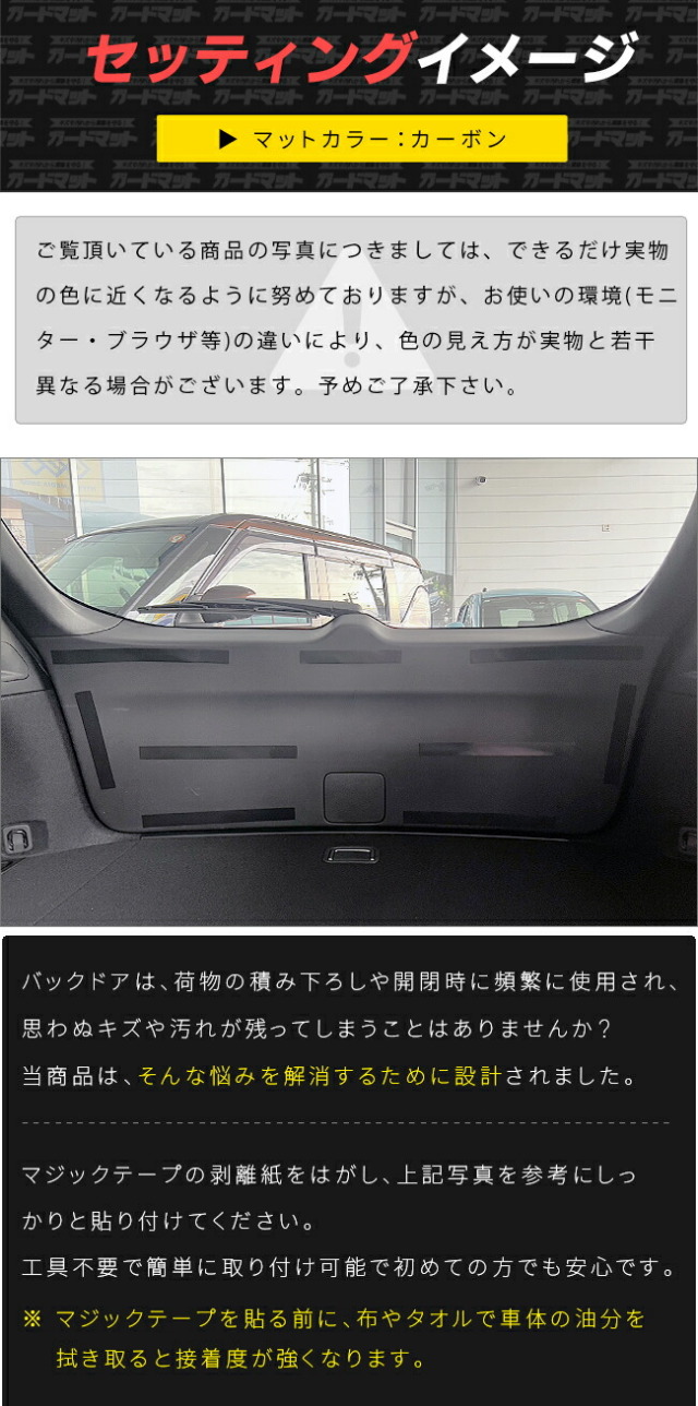 スバルレヴォーグガードマットバックドアトリム用VN系専用ガード
