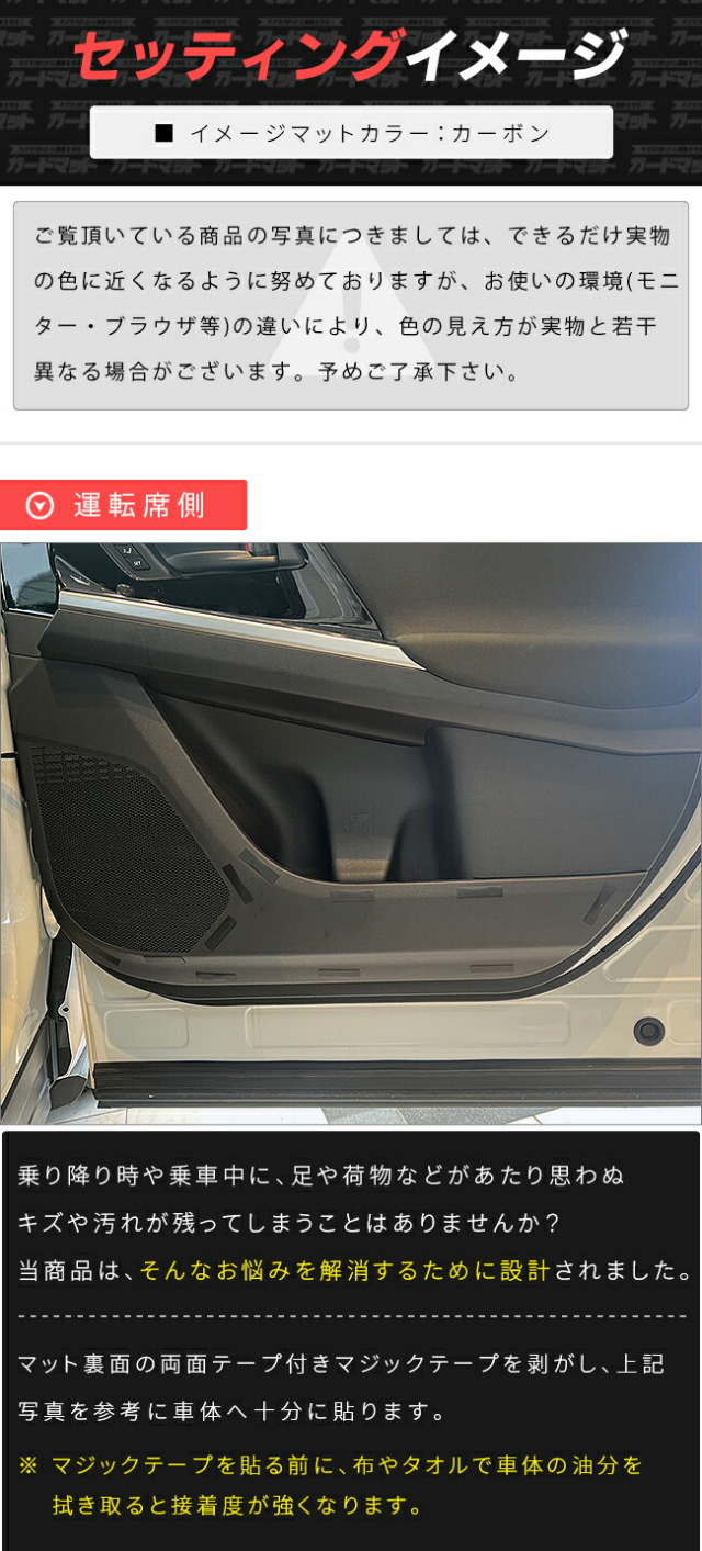 スバルソルテラガードマットキックガードフロントドアトリム用2枚
