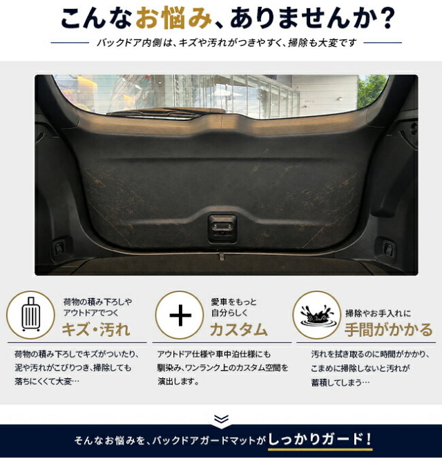 トレイルシーカー10系バックドア内側をキズや汚れから保護