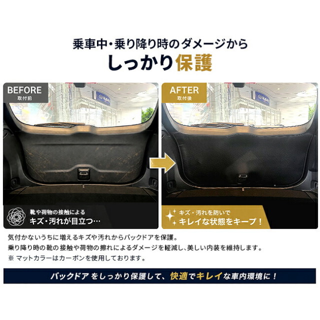 スバルトレイルシーカー10系車種専用設計でバックドア内側にぴったりフィット