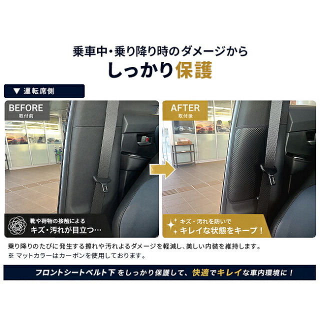 スバルトレイルシーカー10系シートベルト下を擦れや汚れからしっかり保護