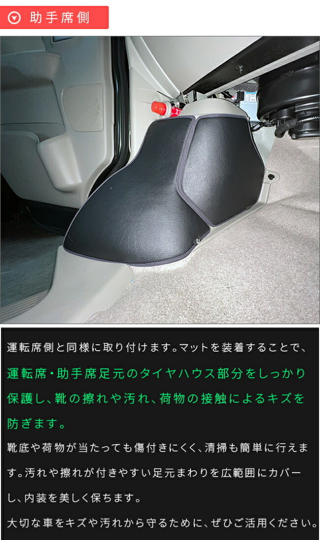 スズキエブリイワゴンガードマットキックガードタイヤハウス用4枚組DA17W専用内装パー