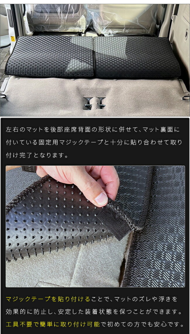 スズキエブリイワゴンラゲッジマット後部座席背面STシリーズDA17系対応カーマット内装