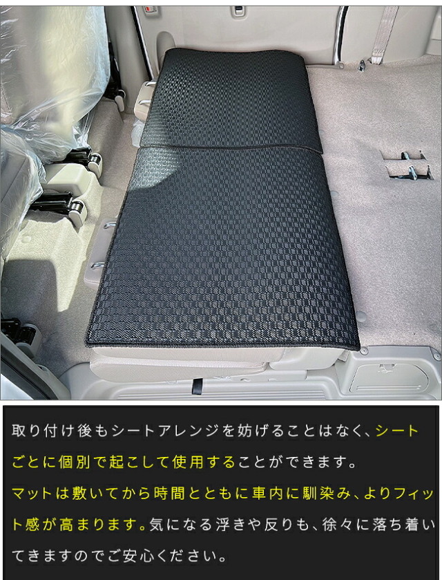 スズキエブリイワゴンラゲッジマット後部座席背面STシリーズDA17系対応カーマット内装