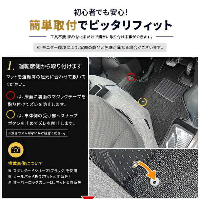 エブリイワゴンDA18W運転席・助手席・後部座席フロアマット