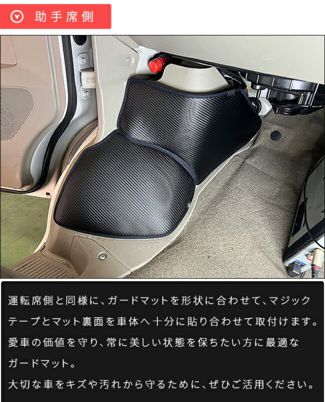 スズキエブリイワゴンDA64Wガードマットキックガードタイヤハウス用4