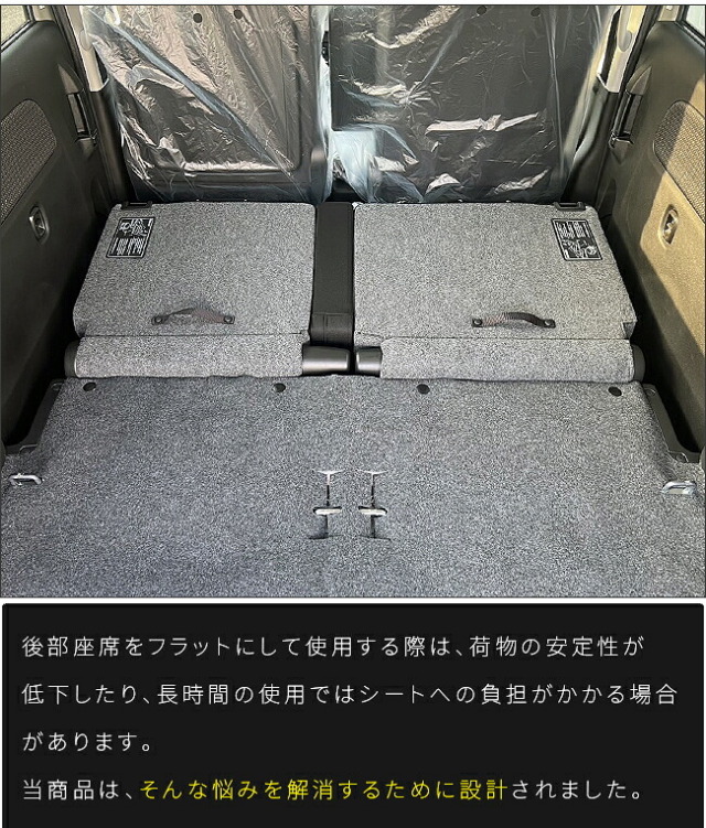スズキエブリイワゴンラゲッジマット後部座席背面用STシリーズDA18W対応トランクマットカーマット内装カスタムアクセサリーパーツ