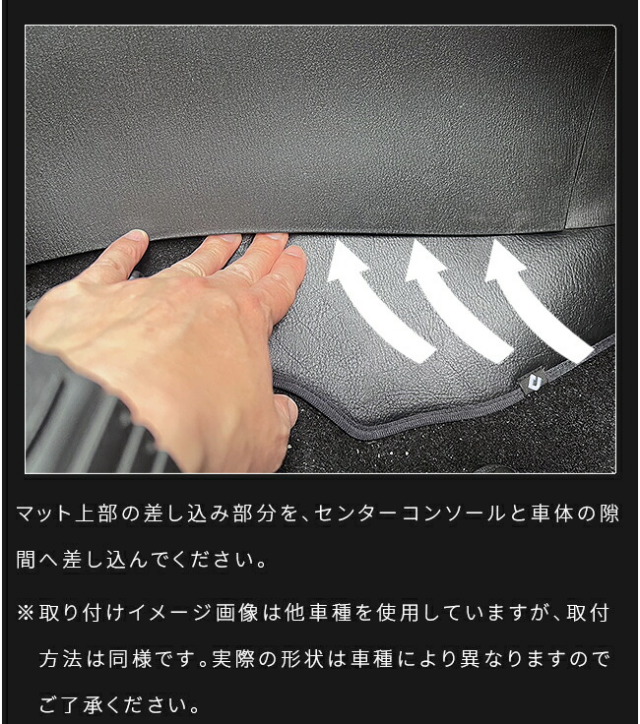 スズキフロンクス3S系センターコンソール下用2枚組ガードマットキック