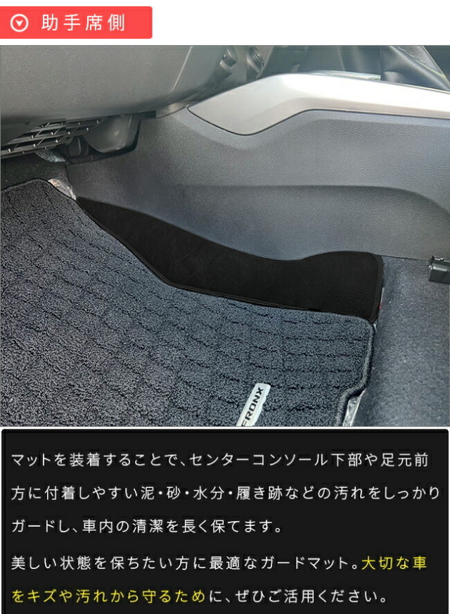 スズキフロンクス3S系センターコンソール下用2枚組ガードマットキック