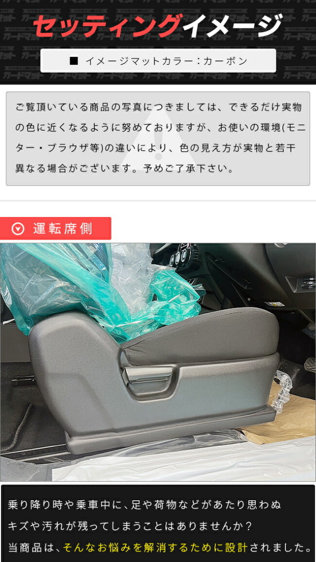 スズキジムニーノマドガードマットキックガード後部座席下用JC04