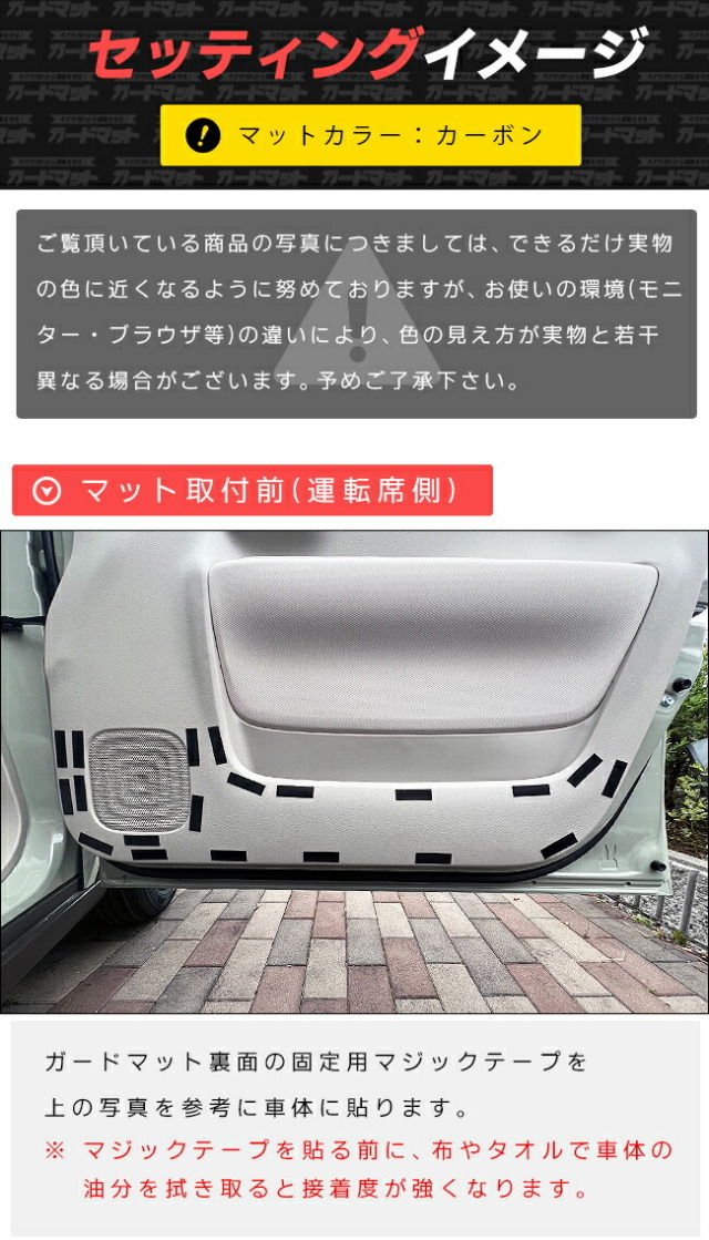 スズキラパンLCHE33Sキックガードガードマットフロントドアトリム