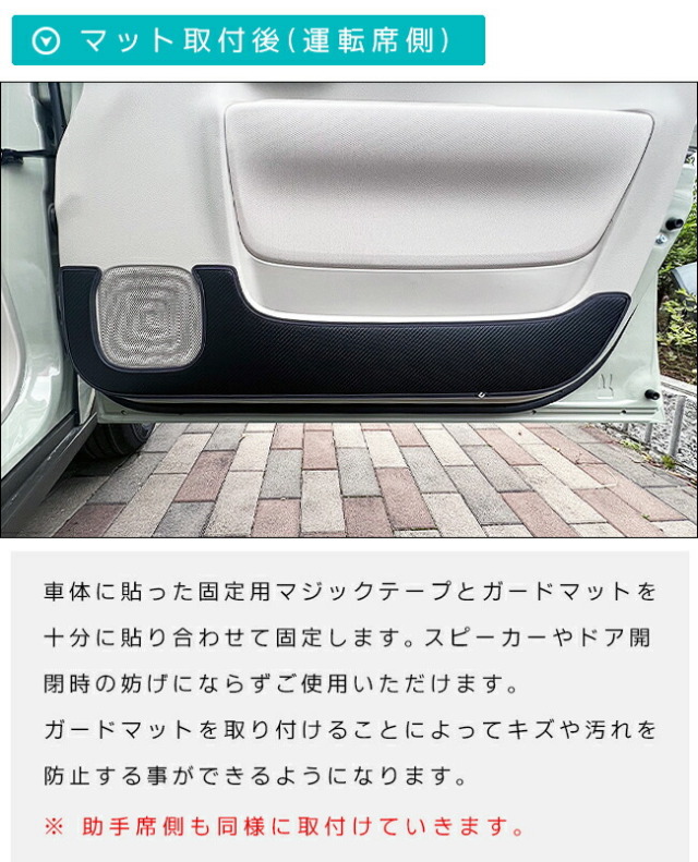 スズキラパンLCHE33Sキックガードガードマットフロントドアトリム