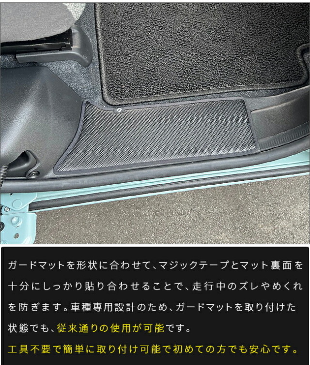 スズキスペーシアガードマットキックガードリアサイドステップ用