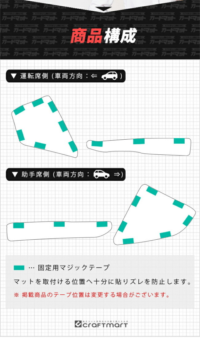 スズキ新型スイフトフロントサイドステップ下用4枚組キックガード