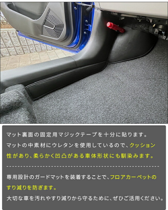 スズキ新型スイフトフロントサイドステップ下用4枚組キックガード