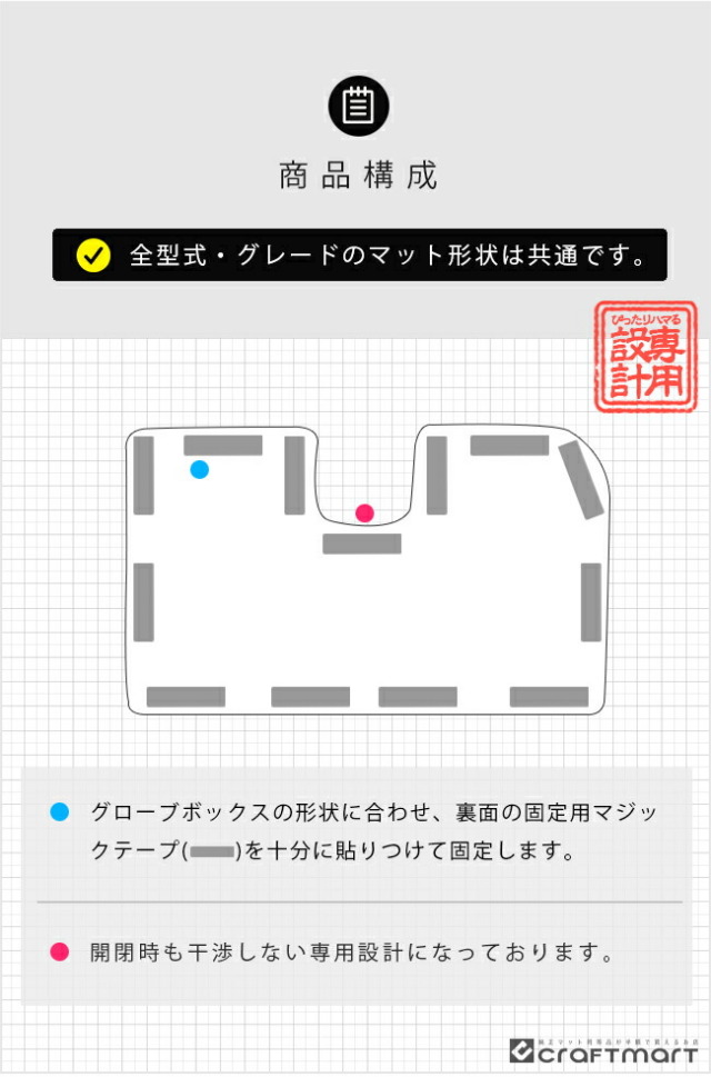 スズキワゴンrスマイルガードマットキックガードグローブボックス