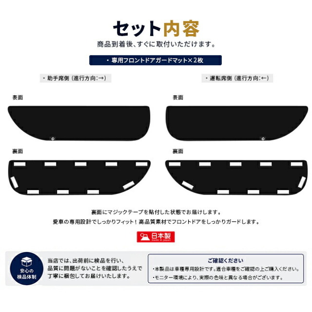 クロスビーフロントドアガードマットセット内容