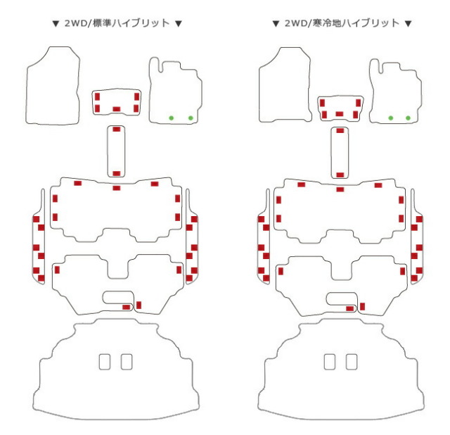 トヨタ170系シエンタフロアマットラゲッジマットセットDXマットカ