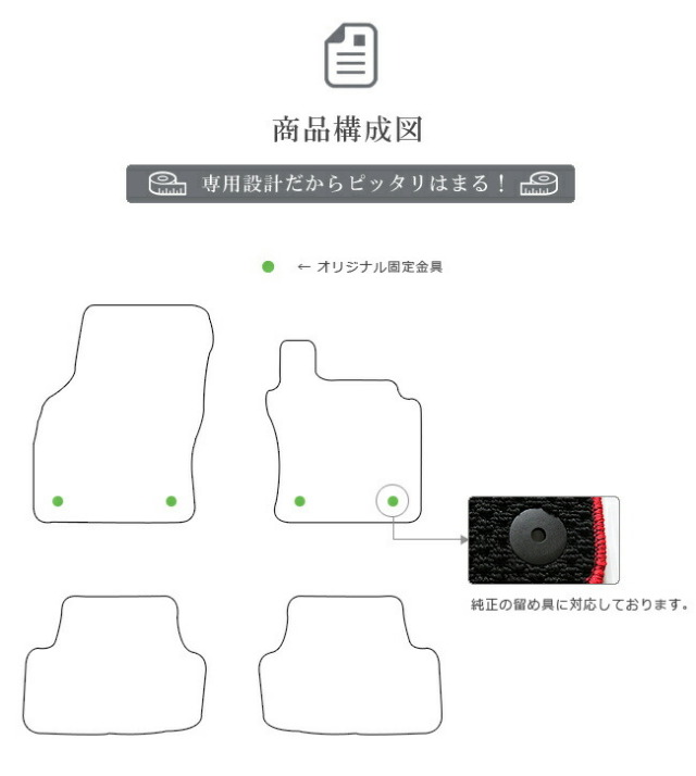 フォルクスワーゲンゴルフGTIフロアマットAUCLXマットカーマット
