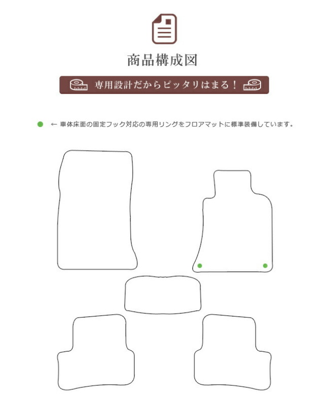 メルセデス・ベンツAクラスフロアマットW176DXマットカーマット内