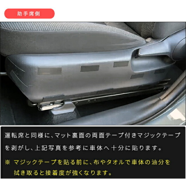 トヨタアクアガードマットキックガードフロントシートサイド用2枚組MX系パーツドレスア