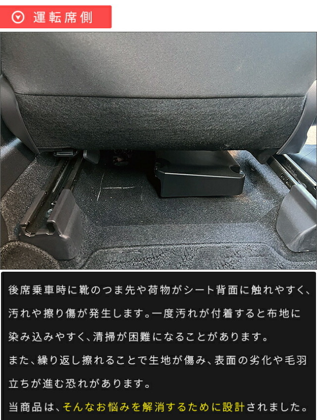 トヨタアクアガードマットキックガードフロントシートバック用2枚