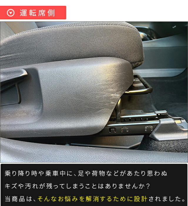トヨタアクアガードマットキックガードフロントシートサイド用2枚組MX系パーツドレスア