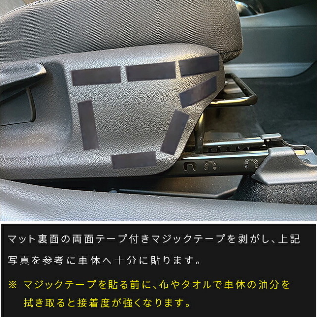 トヨタアクアガードマットキックガードフロントシートサイド用2枚組MX系パーツドレスア